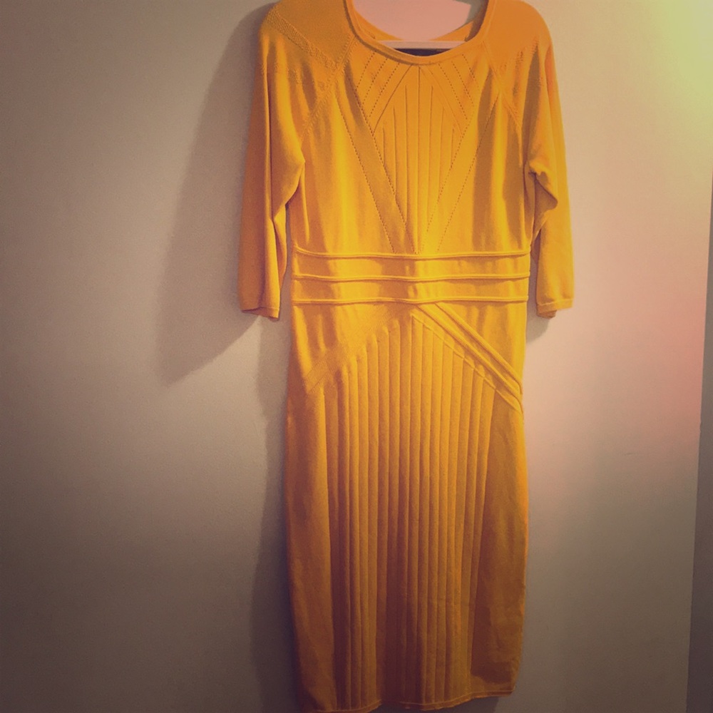 Gabrielle Union mustard color dress